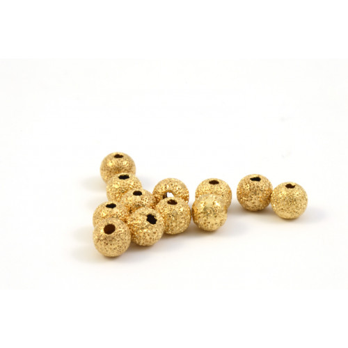 GOLD PLATED STARDUST 4MM ROUND BEAD